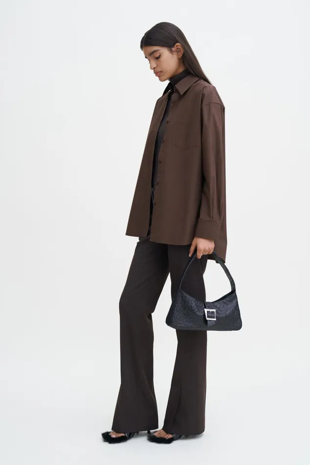 Women Sammy Shirt Dark Chocolate Filippa K Shirts and Blouses