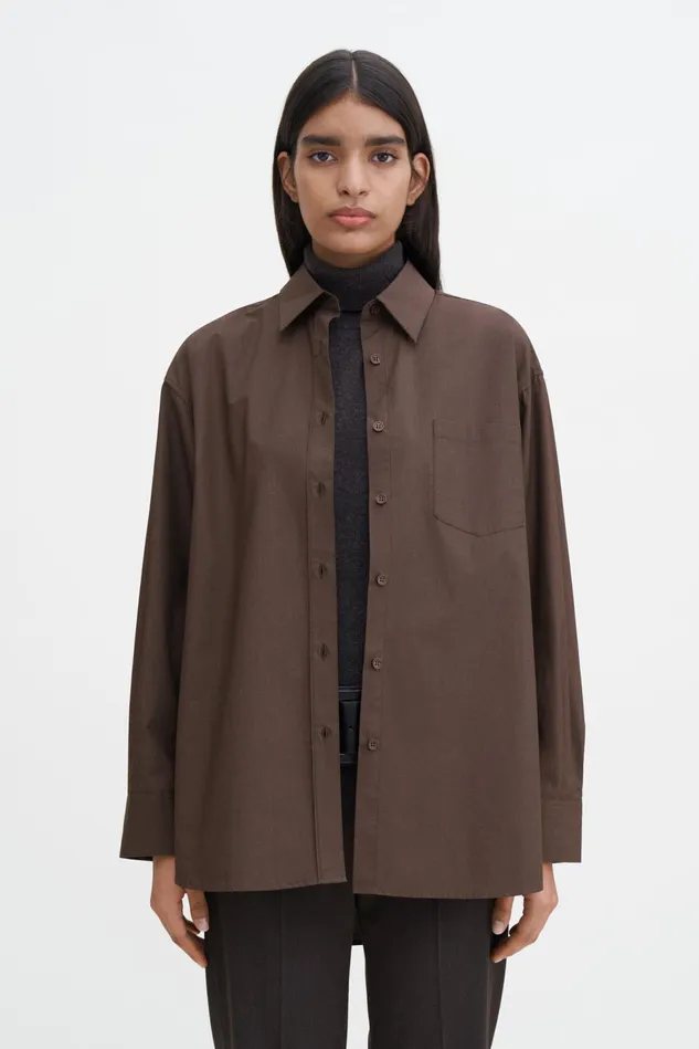 Women Sammy Shirt Dark Chocolate Filippa K Shirts and Blouses