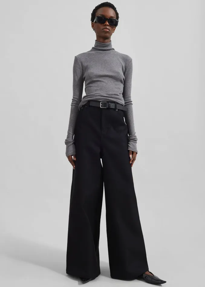 Women Samse Samse Sasonnet Turtleneck 8211 Mid Grey Melange The Frankie Shop Knitwear