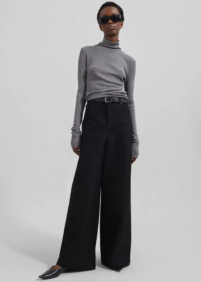 Women Samse Samse Sasonnet Turtleneck 8211 Mid Grey Melange The Frankie Shop Knitwear