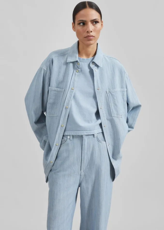 Women Samse Samse Shelly Jeans 8211 Breeze Blue The Frankie Shop Bottoms