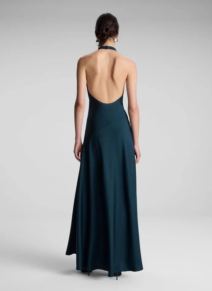 Women Sara Halter Maxi Dress Malachite ALC Dresses