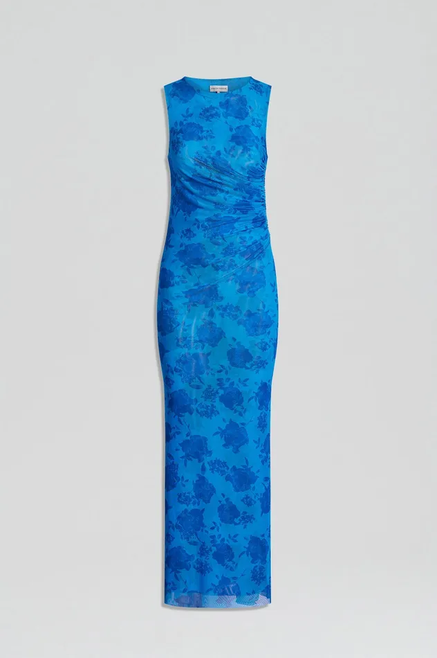 Women Scanlan Theodore FLORAL LACE PRINT MESH DRESS BLUE Dresses Women Scanlan Theodore FLORAL LACE PRINT MESH DRESS BLUE Dresses