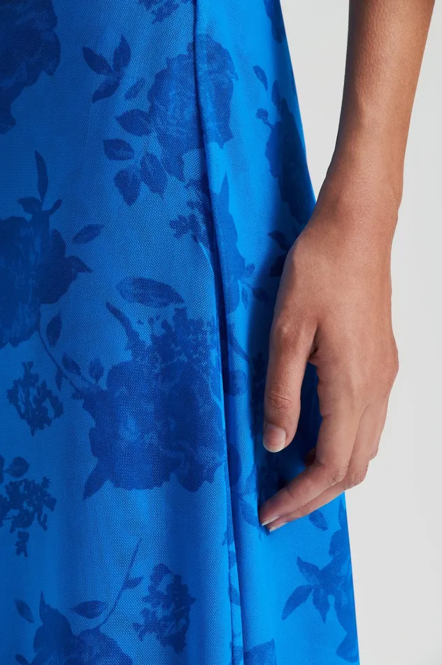Women Scanlan Theodore FLORAL LACE PRINT MESH DRESS BLUE Dresses Women Scanlan Theodore FLORAL LACE PRINT MESH DRESS BLUE Dresses