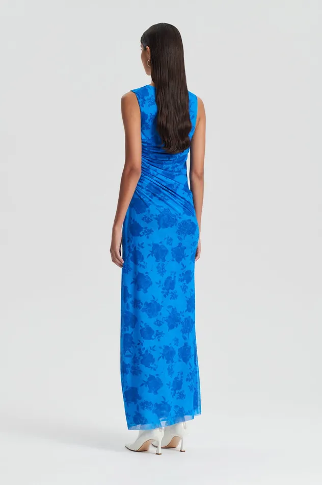 Women Scanlan Theodore FLORAL LACE PRINT MESH DRESS BLUE Dresses Women Scanlan Theodore FLORAL LACE PRINT MESH DRESS BLUE Dresses