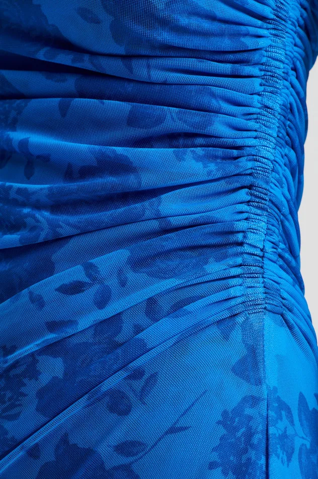 Women Scanlan Theodore FLORAL LACE PRINT MESH DRESS BLUE Dresses Women Scanlan Theodore FLORAL LACE PRINT MESH DRESS BLUE Dresses