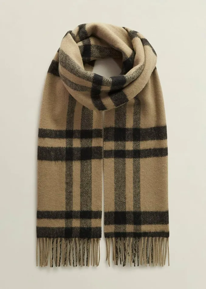 Women Scarves Hobbs Ruth Wool Scarf Camel Multi