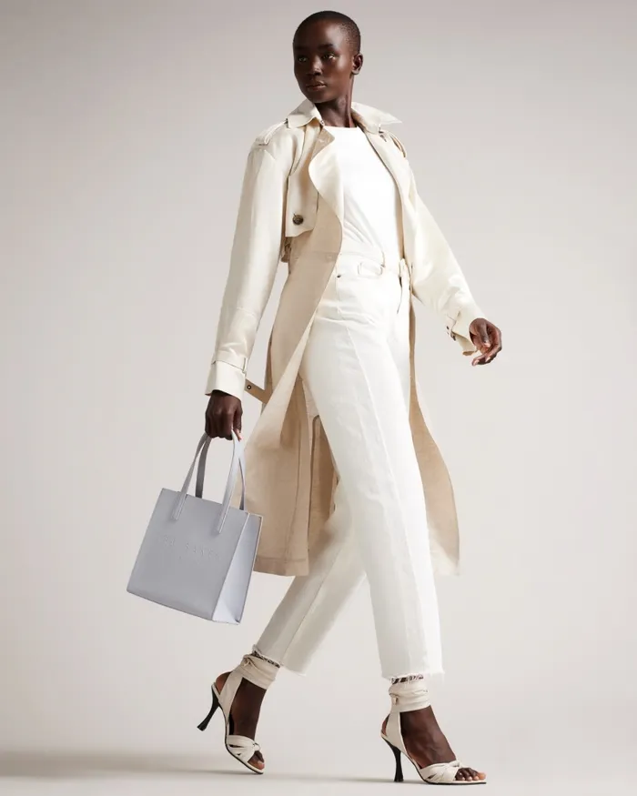 Women SEACON 8211 Small Crosshatch Icon Bag Light Grey Ted Baker Tote Bags Women SEACON 8211 Small Crosshatch Icon Bag Light Grey Ted Baker Tote Bags