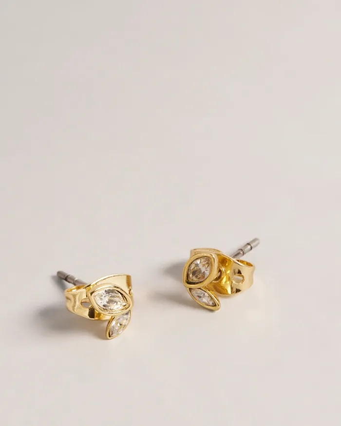 Women SERENO 8211 Butterfly Crystal Nano Stud Earrings Gold Colour Ted Baker Jewellery