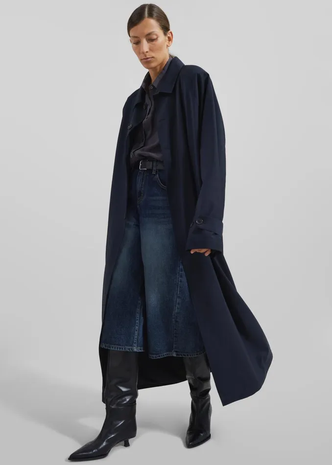 Women Shay Trench Coat 8211 Dark Navy The Frankie Shop Outerwear