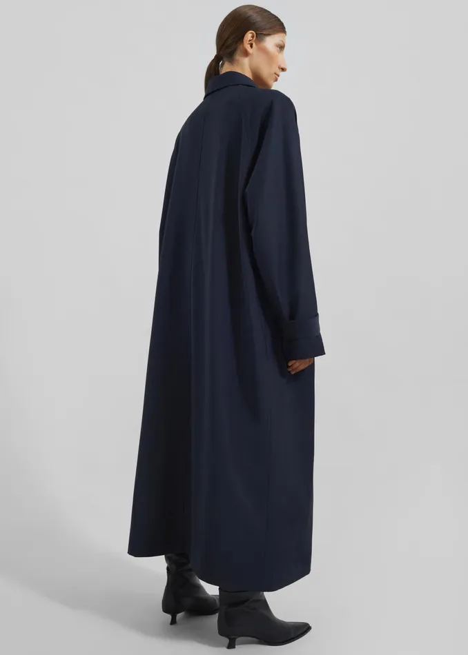 Women Shay Trench Coat 8211 Dark Navy The Frankie Shop Outerwear