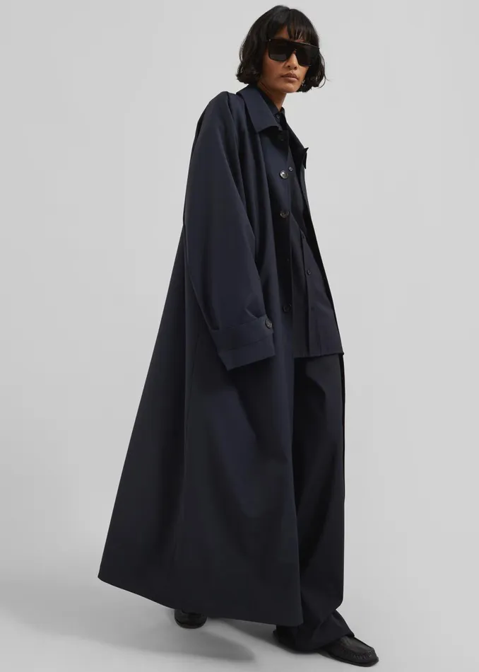Women Shay Trench Coat 8211 Dark Navy The Frankie Shop Outerwear