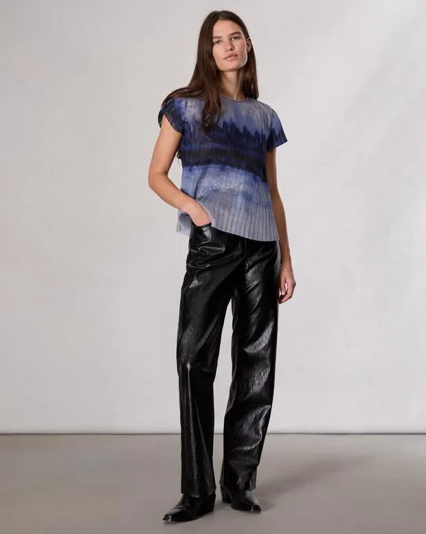 Women Shirts and Tops Rag and Bone Hailey Ombre Organza Top Light Blue Multi