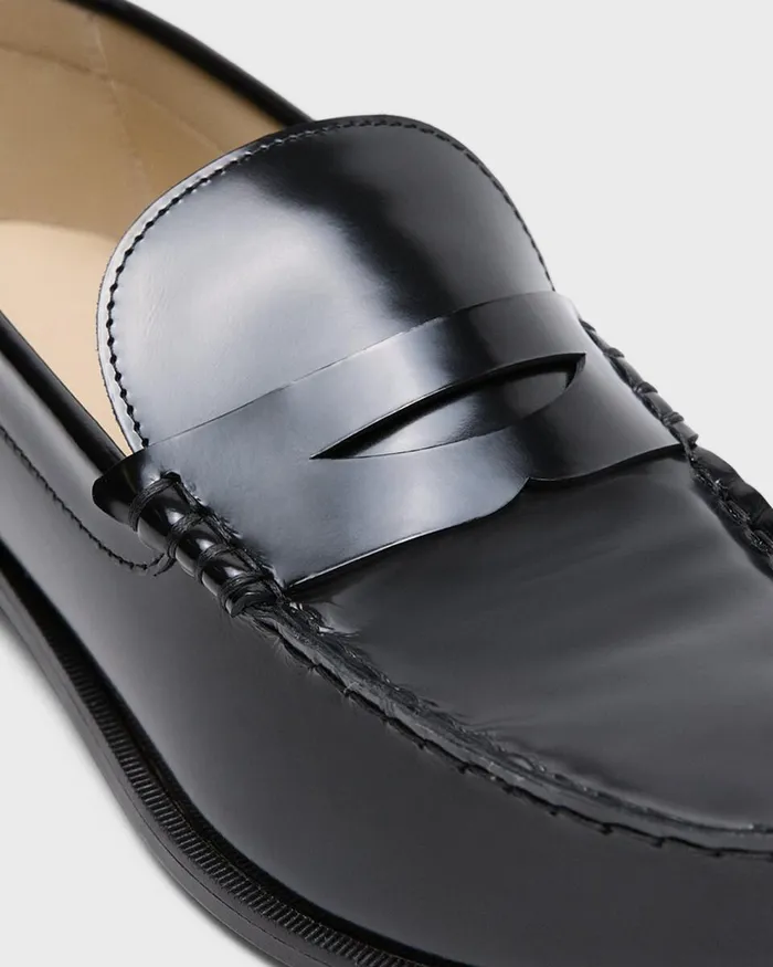 Women Shoes Theory City Loafer In Leather Black