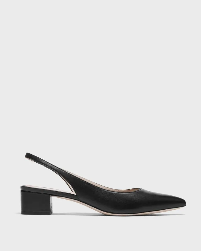 Women Shoes Theory Slingback Pump In Leather Black
