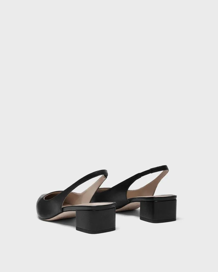 Women Shoes Theory Slingback Pump In Leather Black