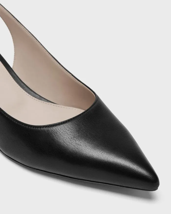 Women Shoes Theory Slingback Pump In Leather Black