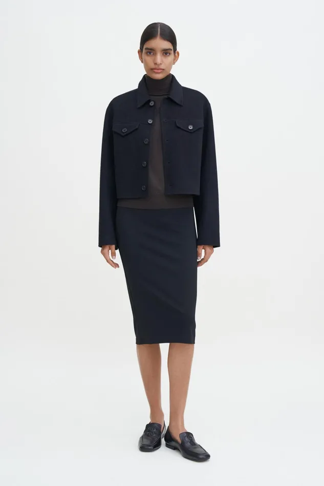 Women Short Wool Cashmere Jacket Black Filippa K Outerwear