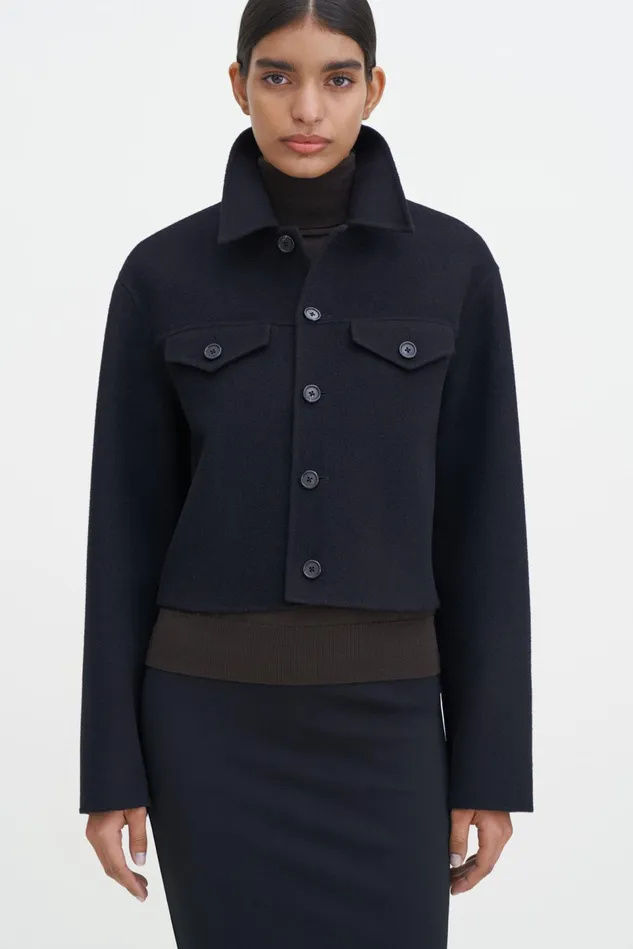 Women Short Wool Cashmere Jacket Black Filippa K Outerwear