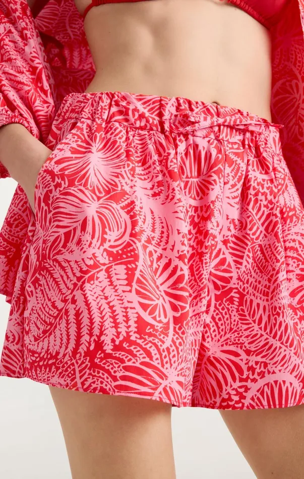 Women Shorts Cinq Sept Tropical Inkblot Jacques Short Bisoububblegum