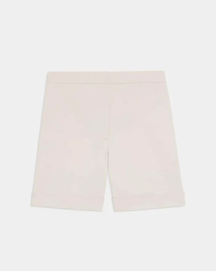 Women Shorts Theory Cuffed Short In Stretch Cotton Twill Sand