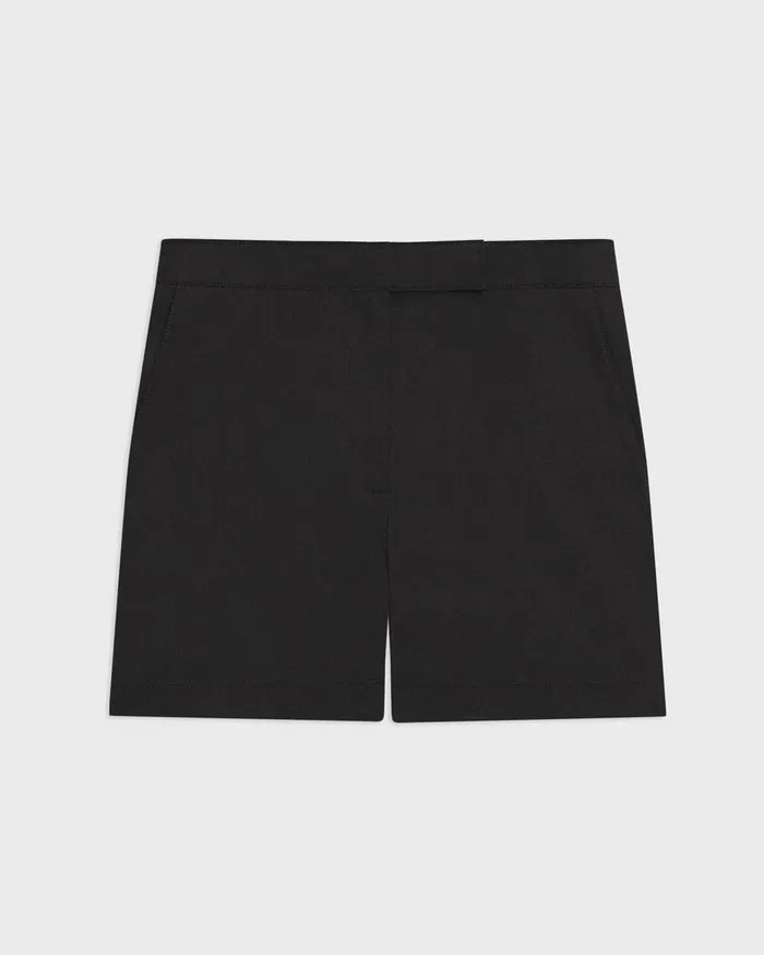 Women Shorts Theory Waist Tab Short In Good Linen Black