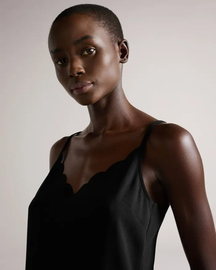 Women SIINA 8211 Scallop Neckline Cami Top Black Ted Baker Tops and Blouses Women SIINA 8211 Scallop Neckline Cami Top Black Ted Baker Tops and Blouses