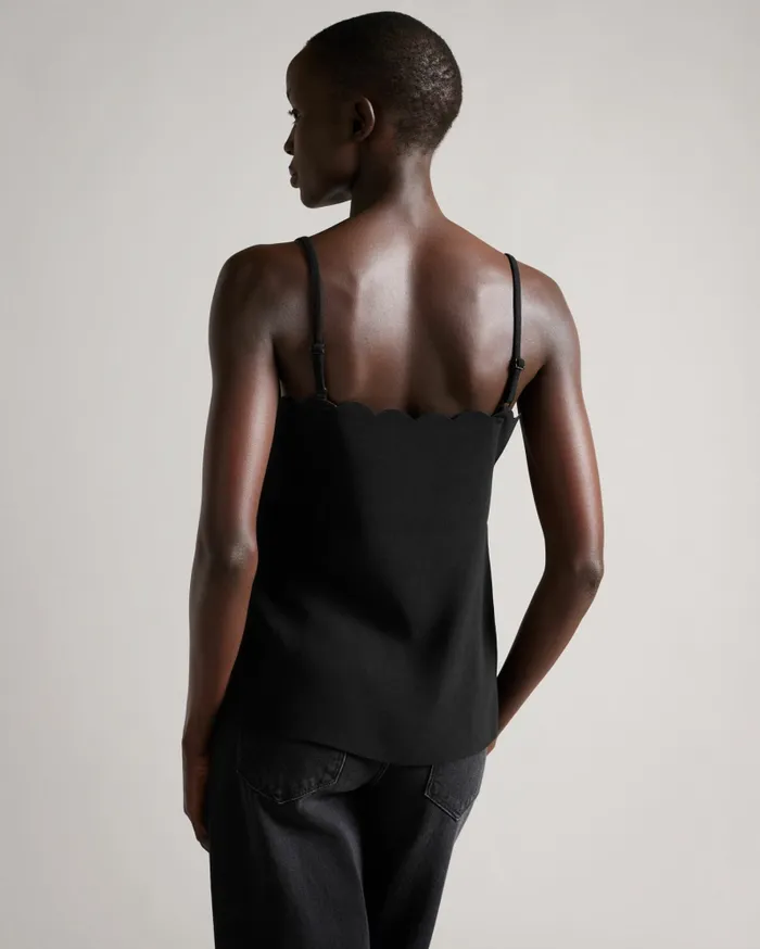 Women SIINA 8211 Scallop Neckline Cami Top Black Ted Baker Tops and Blouses Women SIINA 8211 Scallop Neckline Cami Top Black Ted Baker Tops and Blouses