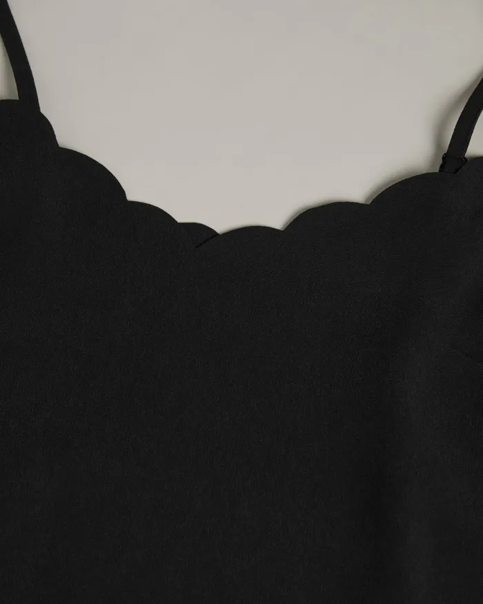 Women SIINA 8211 Scallop Neckline Cami Top Black Ted Baker Tops and Blouses Women SIINA 8211 Scallop Neckline Cami Top Black Ted Baker Tops and Blouses