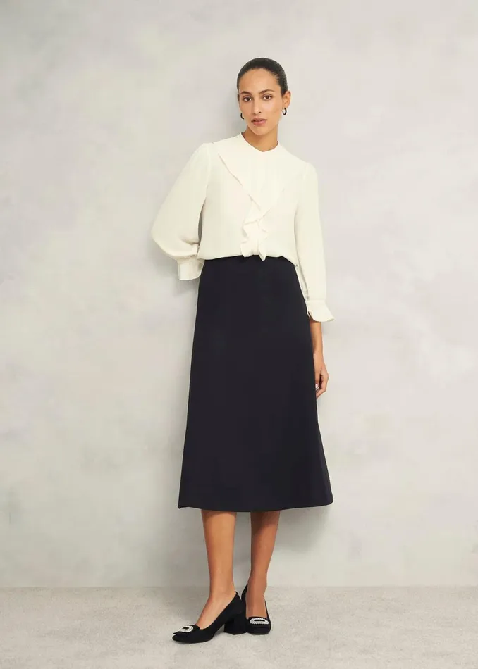 Women Skirts Hobbs Adley Ponte Skirt Black
