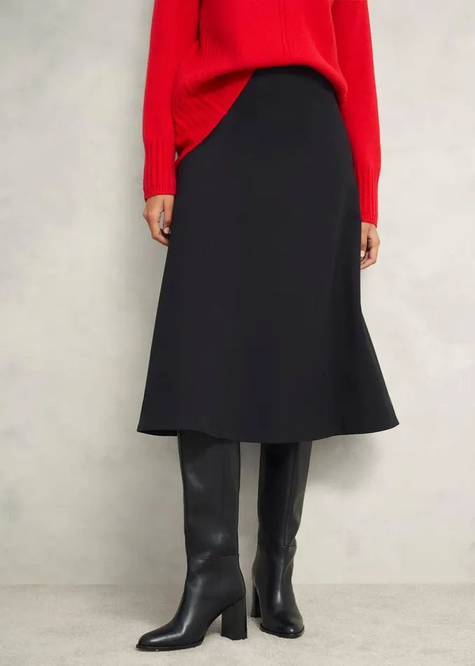 Women Skirts Hobbs Adley Ponte Skirt Black