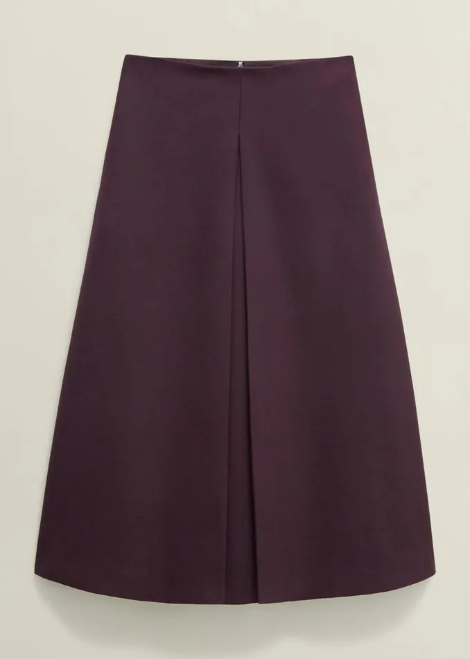Women Skirts Hobbs Chersham Skirt With Wool Malbec Purple