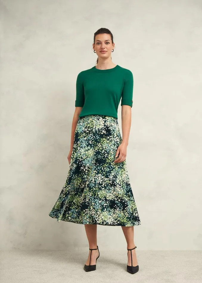 Women Skirts Hobbs Kiara Skirt Green Multi
