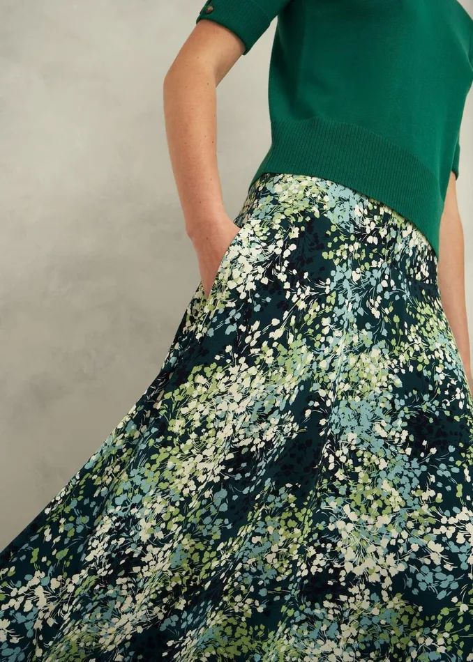 Women Skirts Hobbs Kiara Skirt Green Multi