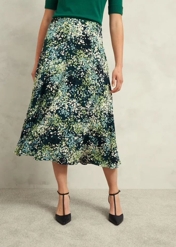 Women Skirts Hobbs Kiara Skirt Green Multi