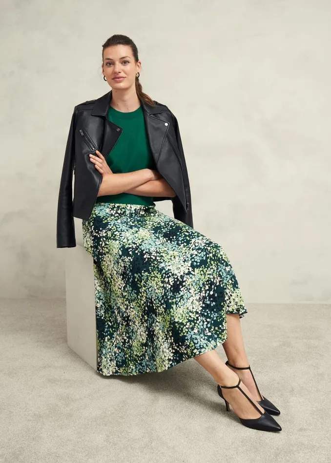Women Skirts Hobbs Kiara Skirt Green Multi