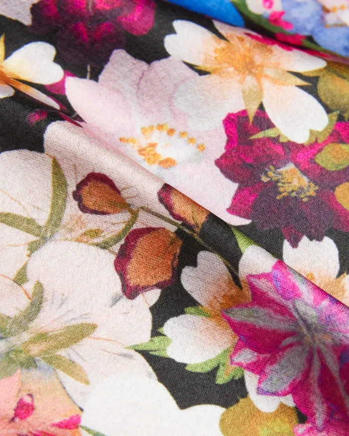 Women SLANNO 8211 Floral Asymmetric Midi Dress Black Ted Baker Dresses Women SLANNO 8211 Floral Asymmetric Midi Dress Black Ted Baker Dresses