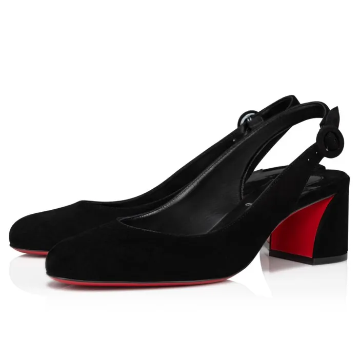 Women So Jane Sling 55 Mm Sling Back Pumps 8211 Veau Velours 8211 Black Christian Louboutin Pumps
