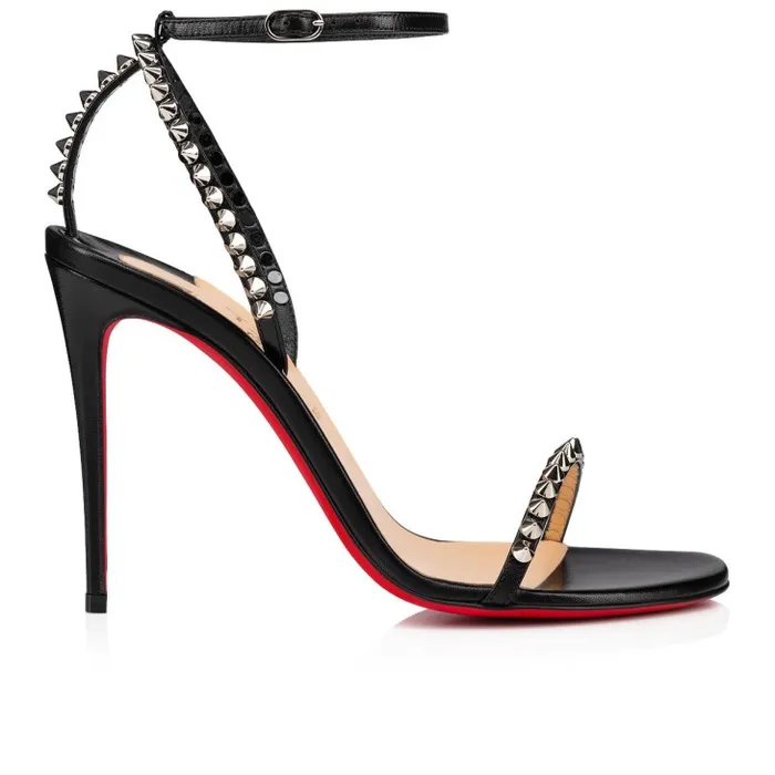 Women So Me 100 Mm Sandals 8211 Leather 8211 Black Christian Louboutin Sandals and Slides