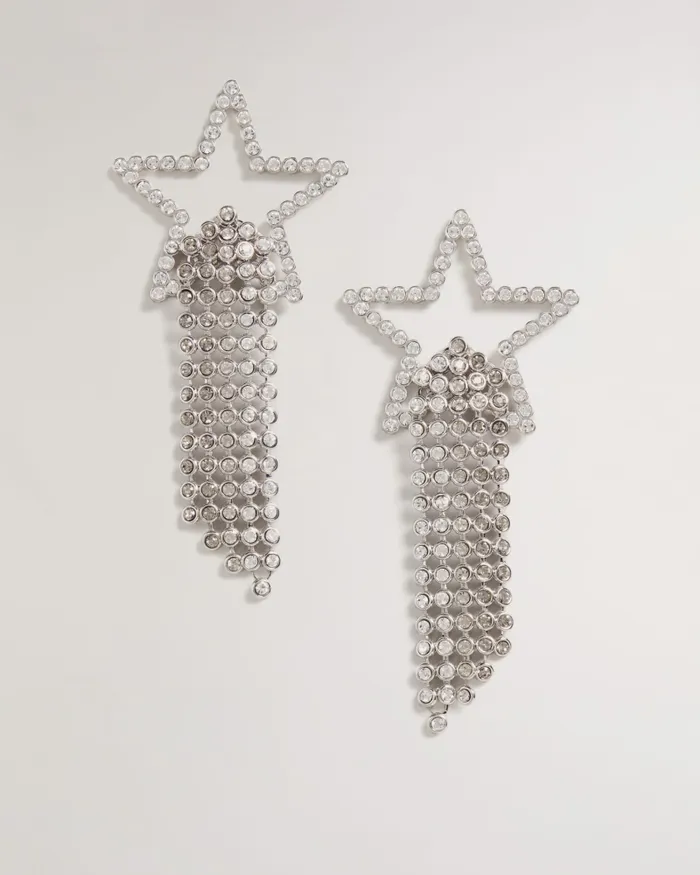 Women STEL 8211 Star Cascade Drop Earring Silver Colour Ted Baker Jewellery
