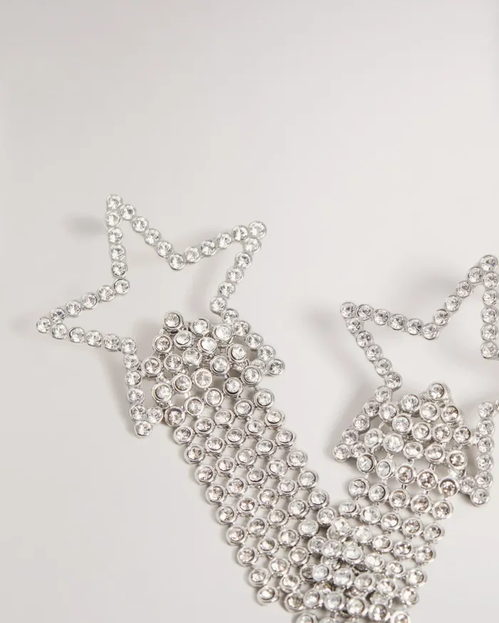 Women STEL 8211 Star Cascade Drop Earring Silver Colour Ted Baker Jewellery