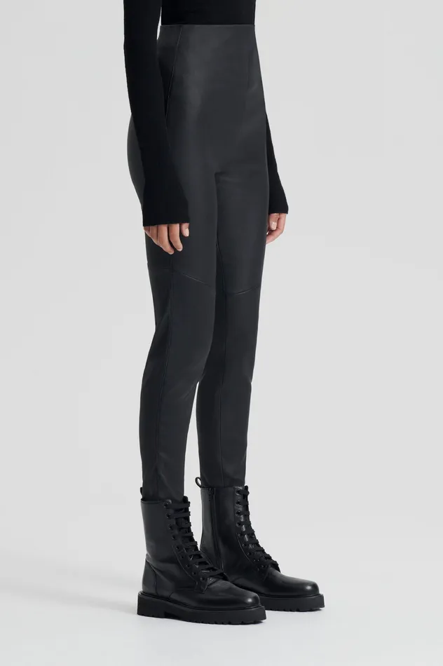 Women STRETCH LEATHER LEGGING BLACK Leather Scanlan Theodore Women STRETCH LEATHER LEGGING BLACK Leather Scanlan Theodore
