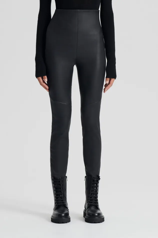 Women STRETCH LEATHER LEGGING BLACK Leather Scanlan Theodore Women STRETCH LEATHER LEGGING BLACK Leather Scanlan Theodore