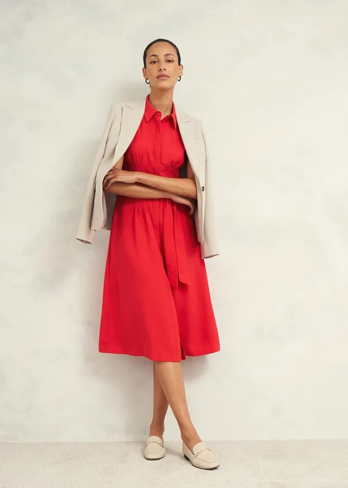 Women Suits and CoOrds Hobbs Ellen Jacket Buff Grey