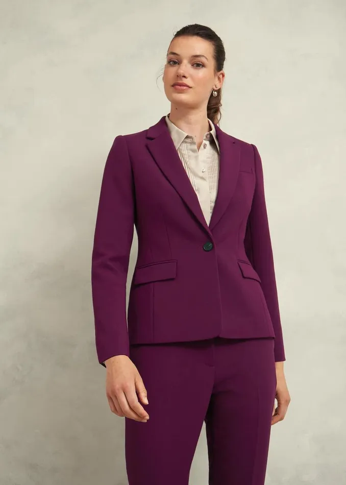 Women Suits and CoOrds Hobbs Sami Jacket Warm Plum