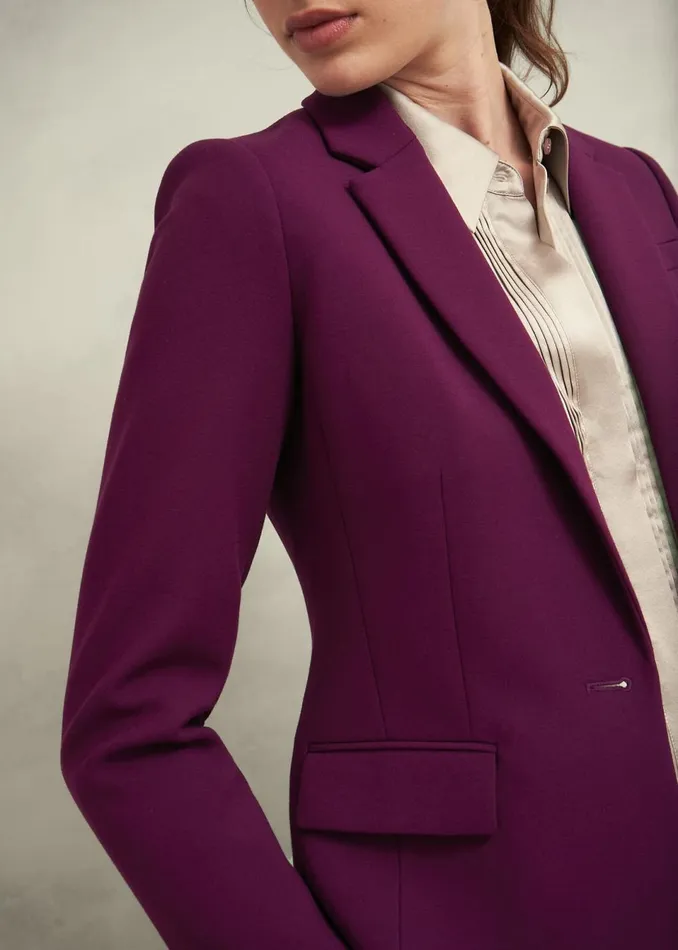 Women Suits and CoOrds Hobbs Sami Jacket Warm Plum