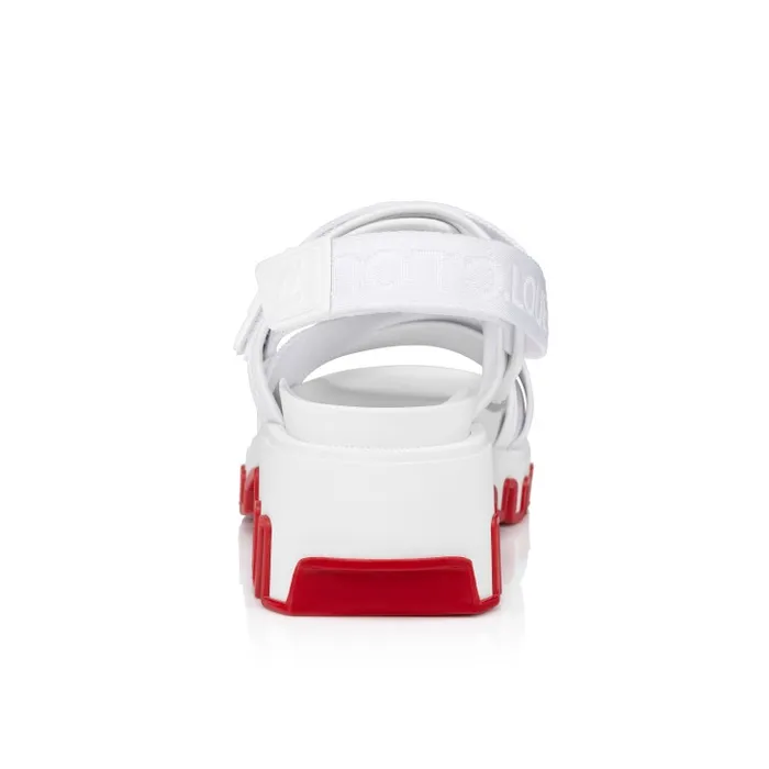 Women Summer Dune 35 Mm Sandals 8211 Nappa Leather Neopren And Ribbon 8211 Bianco Christian Louboutin Platforms