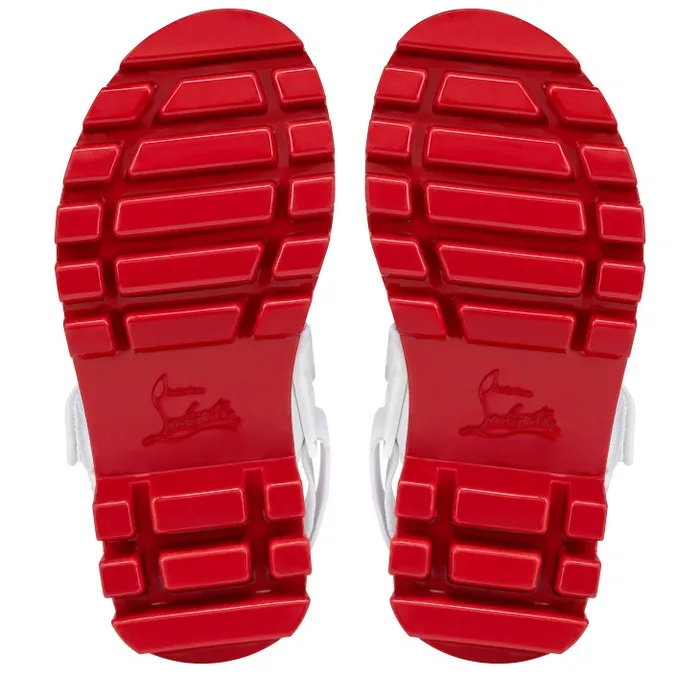 Women Summer Dune 35 Mm Sandals 8211 Nappa Leather Neopren And Ribbon 8211 Bianco Christian Louboutin Platforms