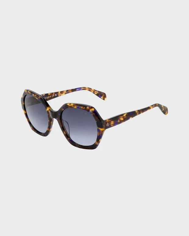 Women Sunglasses Rag and Bone Annalise Brown Blue Havana