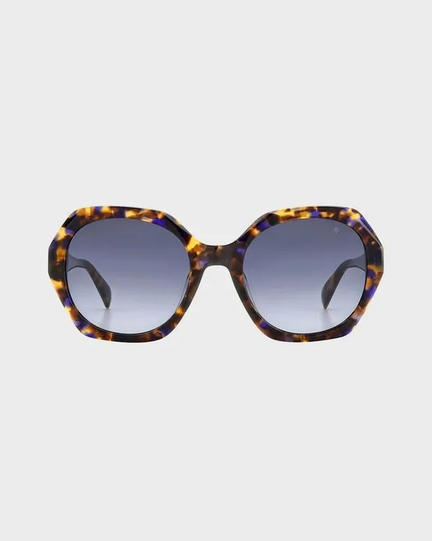 Women Sunglasses Rag and Bone Annalise Brown Blue Havana